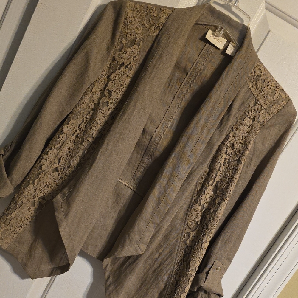 Chico's Tan Lace Women's Blazer
